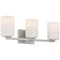 Access Lighting Sienna, 3 Light Vanity, Brushed Steel Finish, Opal Glass 62623-BS/OPL - alternate 1